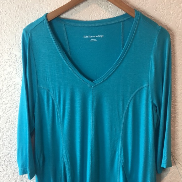 Soft Surroundings turquoise top - Picture 2 of 6